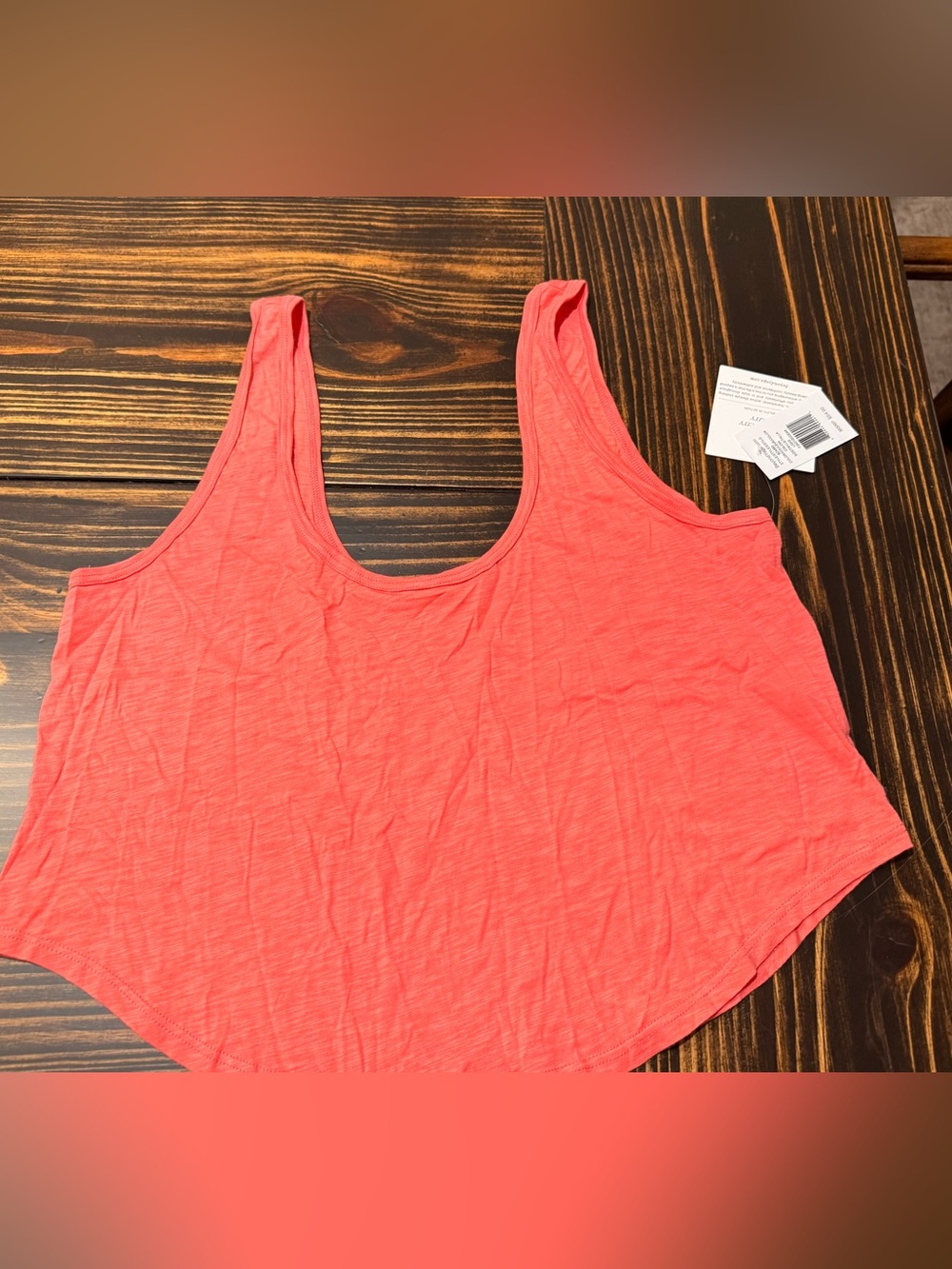 NWT Beyond Yoga Coral Glow Crop Tank Top Large BZ4683 Made USA